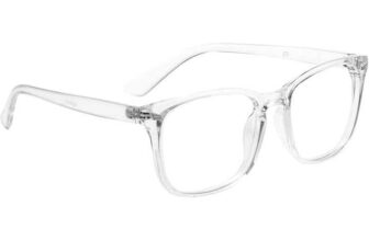 Dervin Blue Light Blocking Glasses Gaming Filter Transparent Square Eyeglasses for Eye Protection Men Women